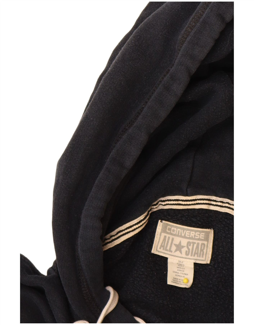 Converse Mens Hoodie Jumper Small Navy Blue Cotton