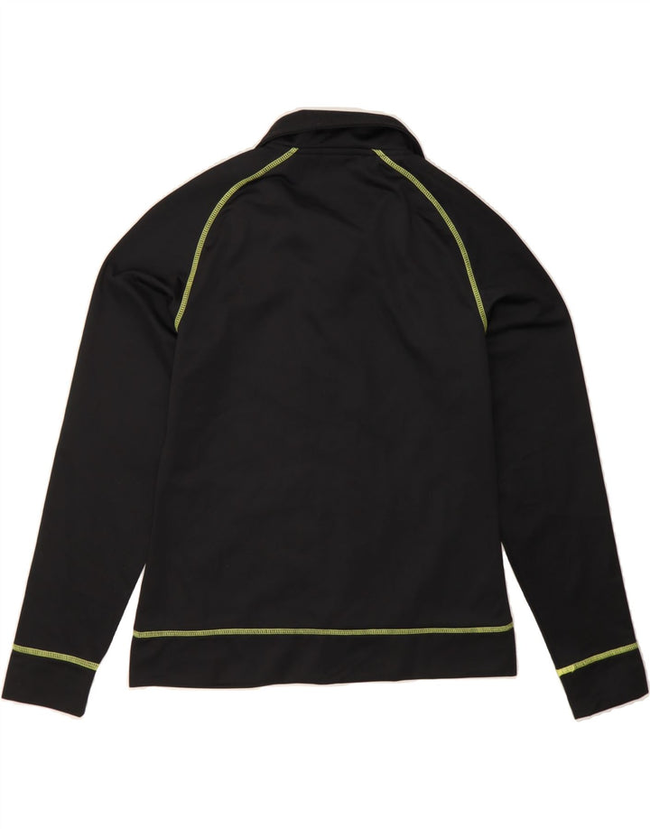 ASICS Womens Tracksuit Top Jacket UK 10 Small Black Polyester Vintage Asics and Second-Hand Asics from Messina Hembry 