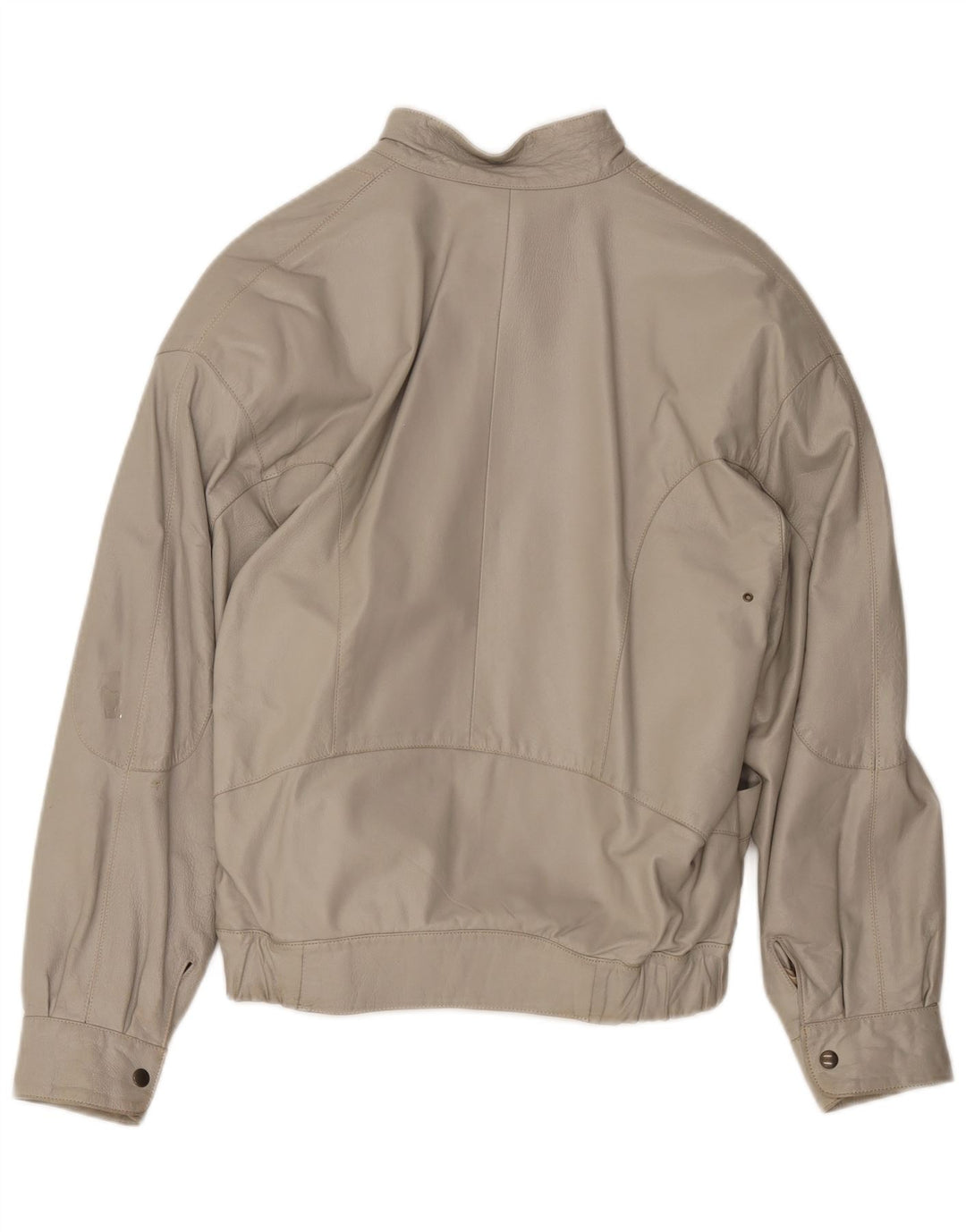 Moda Italiana Mens Leather Jacket IT 48 Medium Beige Leather