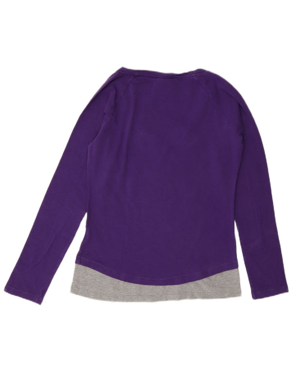 Champion Top da donna con grafica Heritage Fit a maniche lunghe UK 12 Viola medio