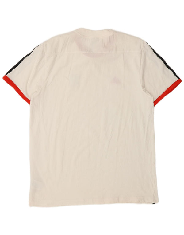 Adidas Kurzarm-T-Shirt für Herren, groß, aus weißer Baumwolle