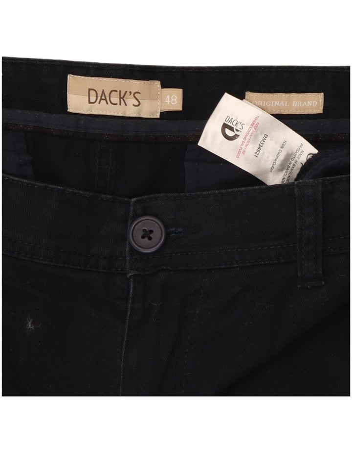 DACK'S Mens Regular Fit Chino Shorts IT 48 Medium W32  Navy Blue Cotton