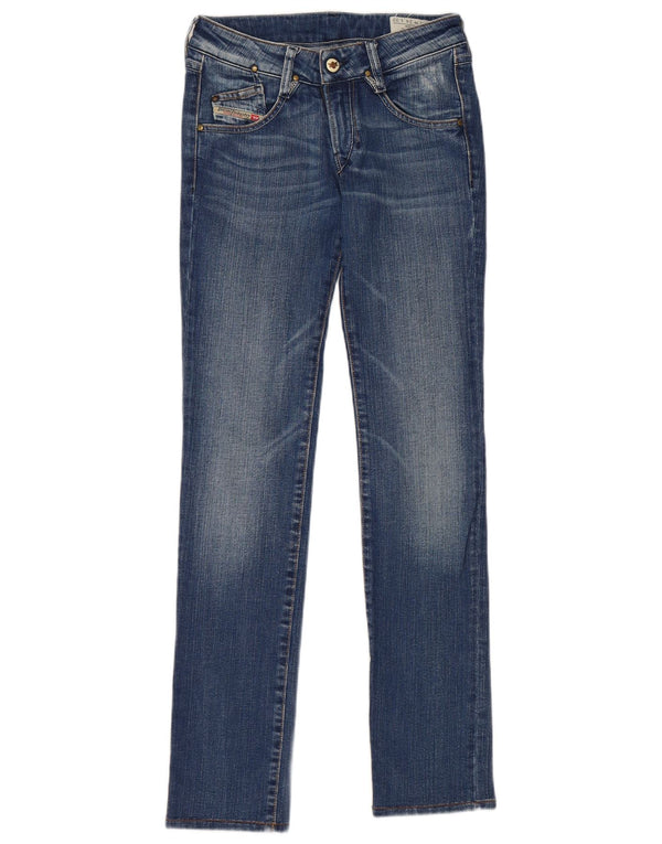 Diesel Womens Clush Slim Jeans W24 L32 Blue Cotton
