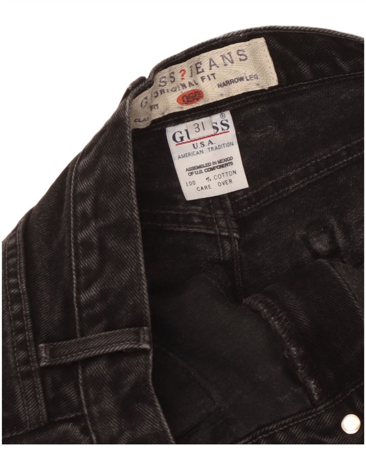 Guess Womens Tapered Jeans  W31 L30 Black Cotton