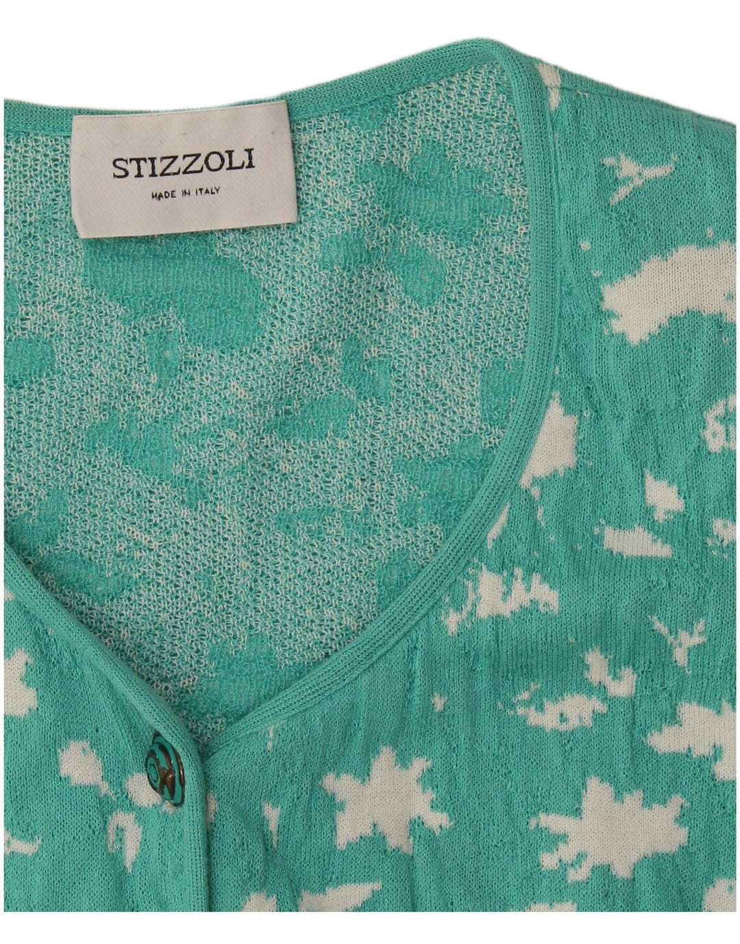 STIZZOLI Pulover cardigan cu model abstract pentru femei UK 16 mare verde