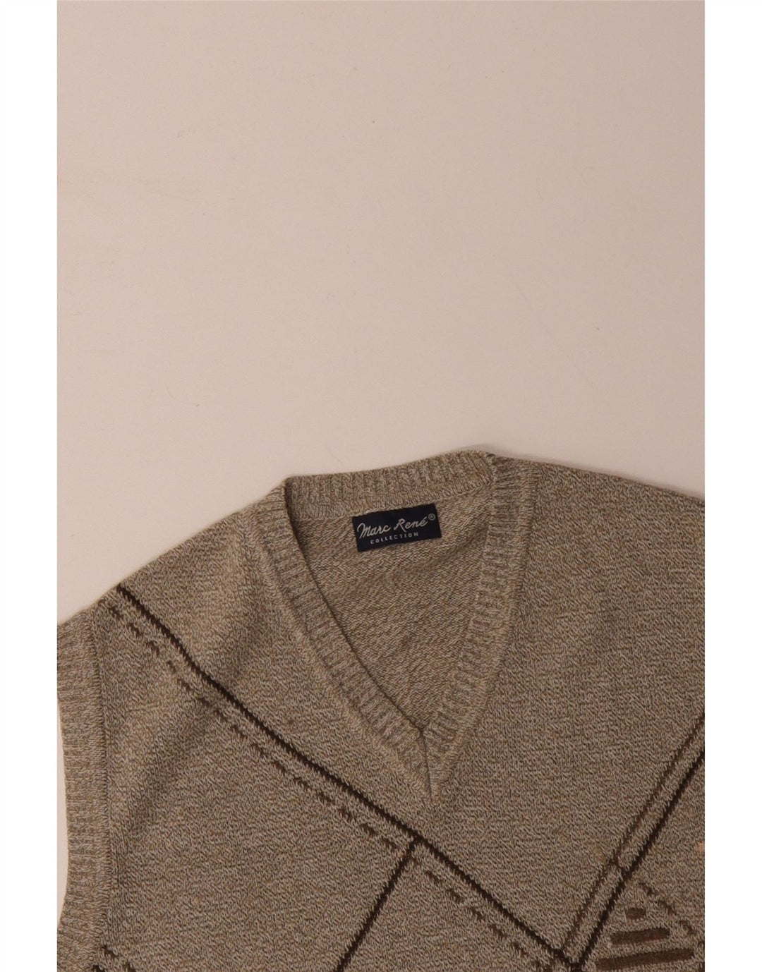 Canotta da uomo MARC RENE IT 48 Cotone a rombi/diamante beige medio