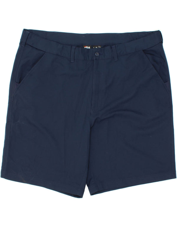 FILA Herren Golf Chino Shorts W46 3XL Marineblau Polyester