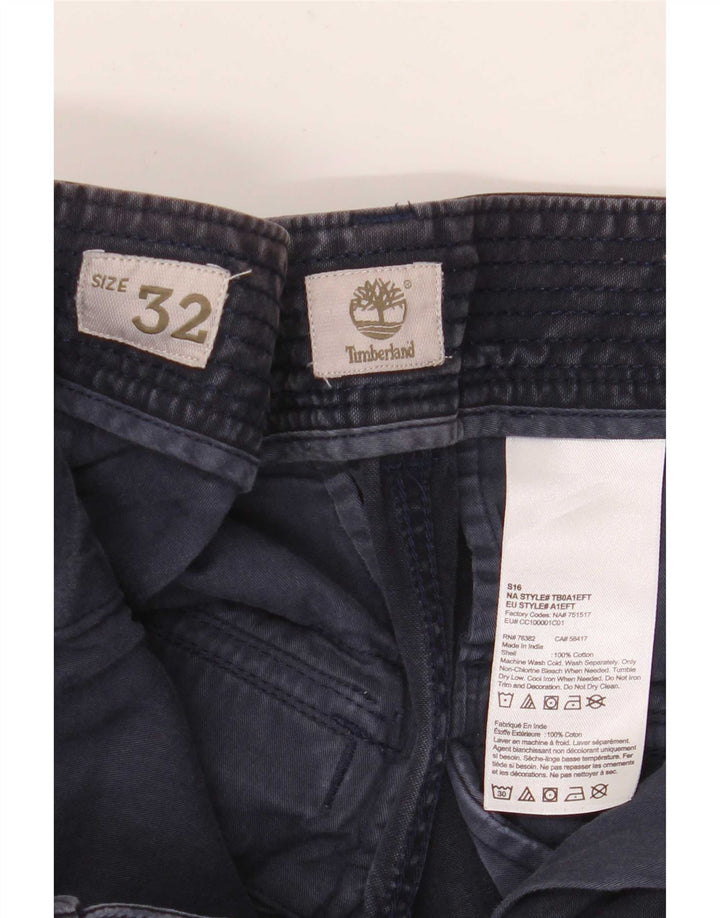 Timberland Pantalones cortos cargo para hombre W32 Algodón azul marino mediano