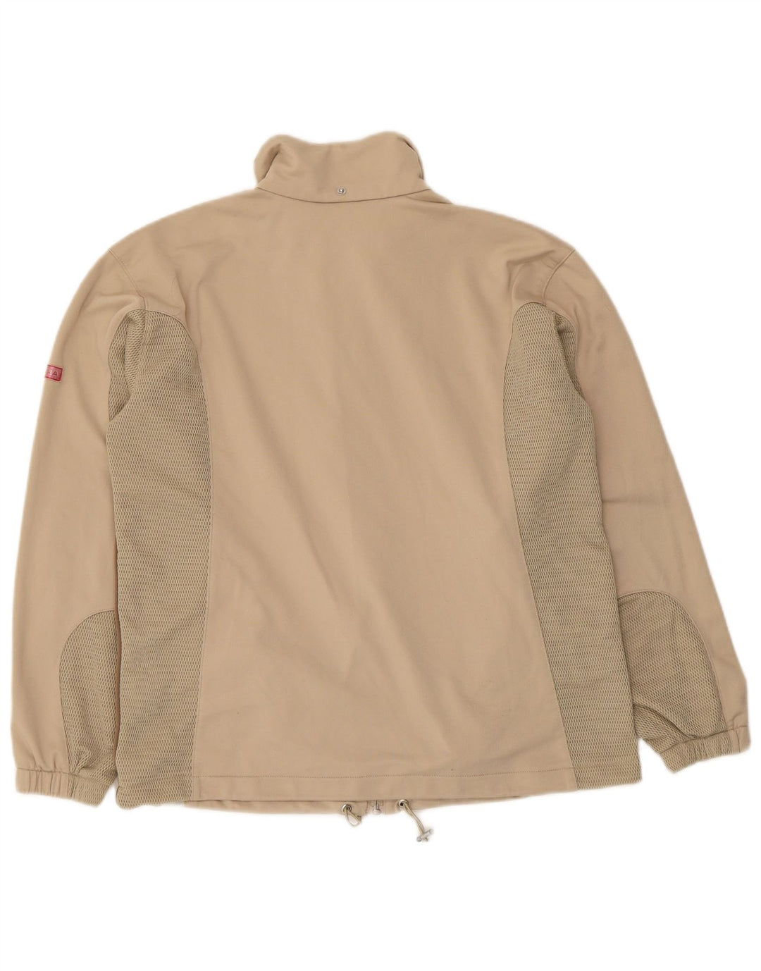 Diadora Womens Oversized Tracksuit Top Jacket UK 10 Small Beige Colourblock