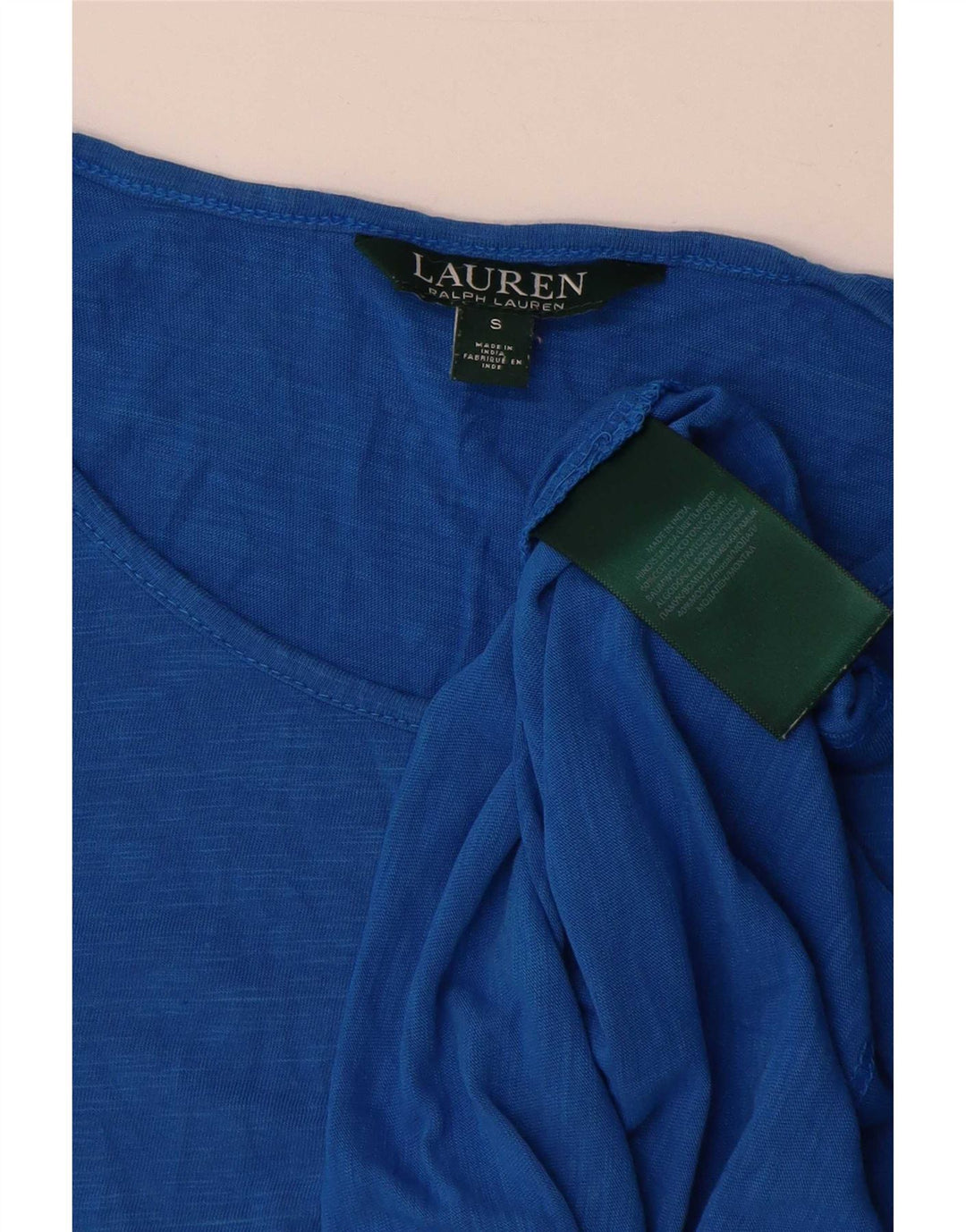 Ralph Lauren Womens Vest Top UK 10 Small Blue Cotton