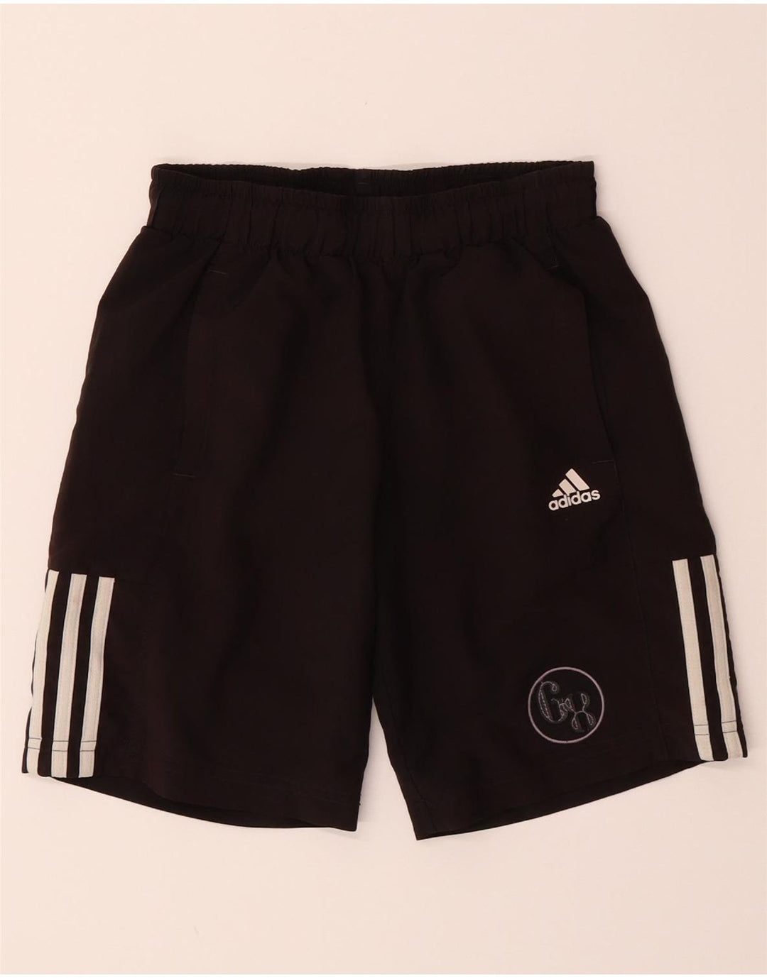 ADIDAS Boys Climalite Sport Shorts 9-10 Years Black Polyester Vintage Adidas and Second-Hand Adidas from Messina Hembry 