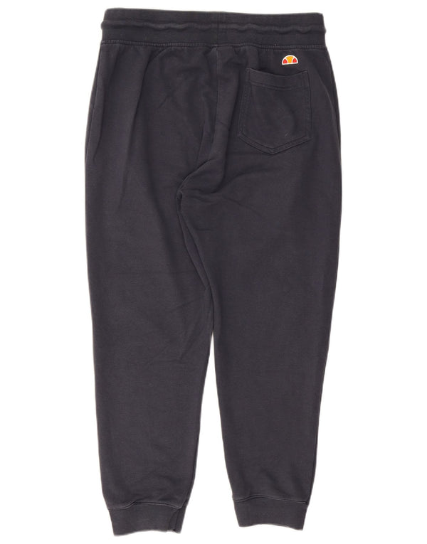 Ellesse Homme Pantalon de Survêtement Graphique Joggers Large Bleu Marine Coton