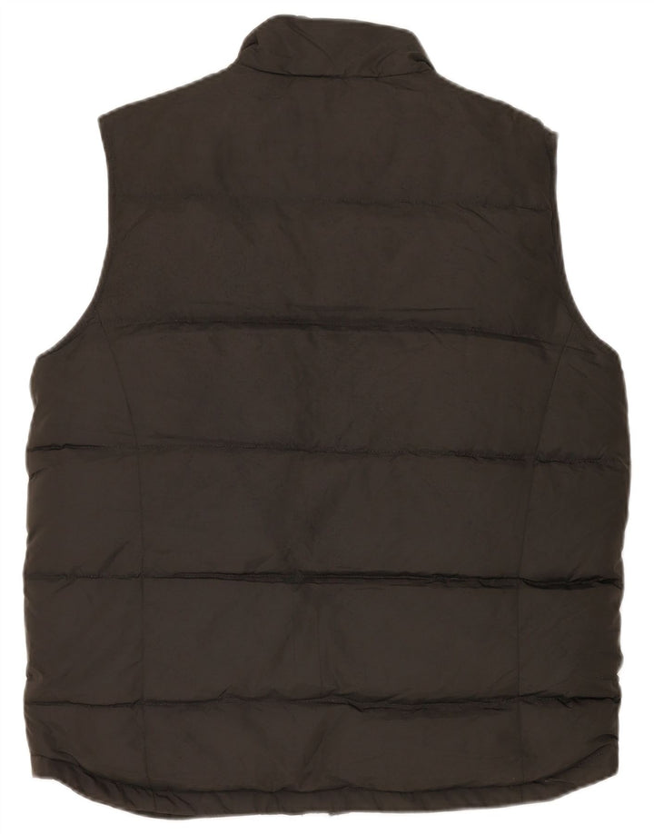 John Lewis Mens Padded Gilet UK 38 Medium Khaki Nylon