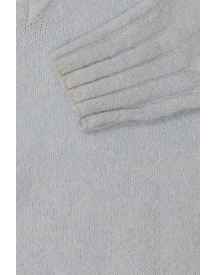 Marks & Spencer Womens Oversized V-Neck Jumper Sweater UK 6 XS Blue