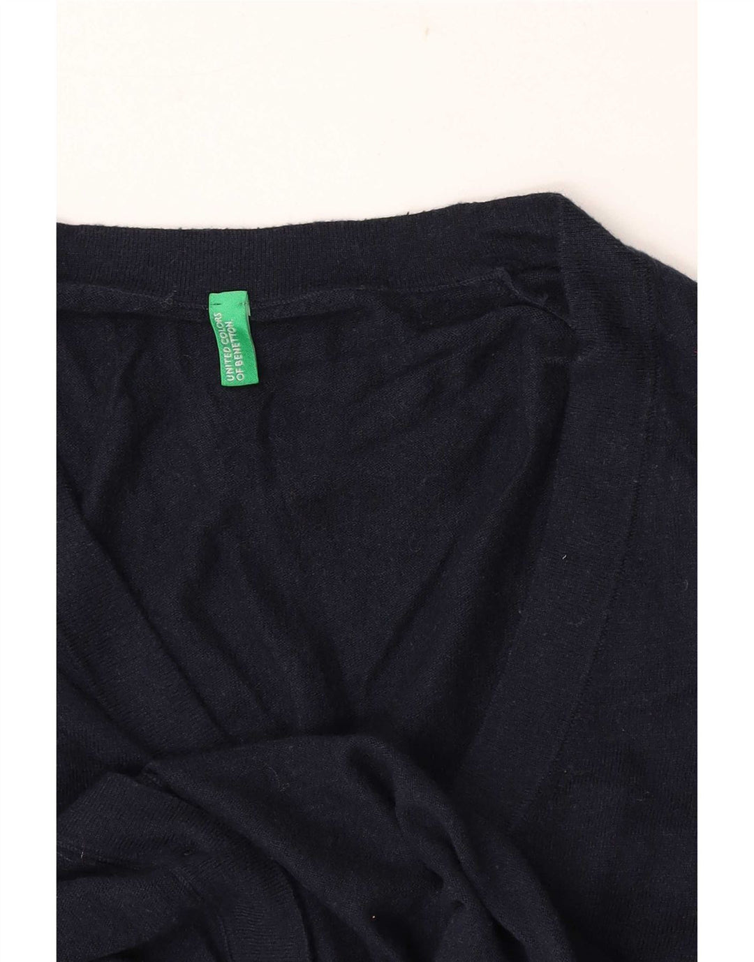 Męski sweter rozpinany Benetton, mały, granatowy