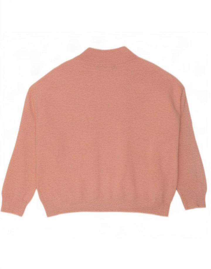 Marks & Spencer Suéter tipo jersey de gran tamaño con cuello en V para mujer UK 10 Small Pink
