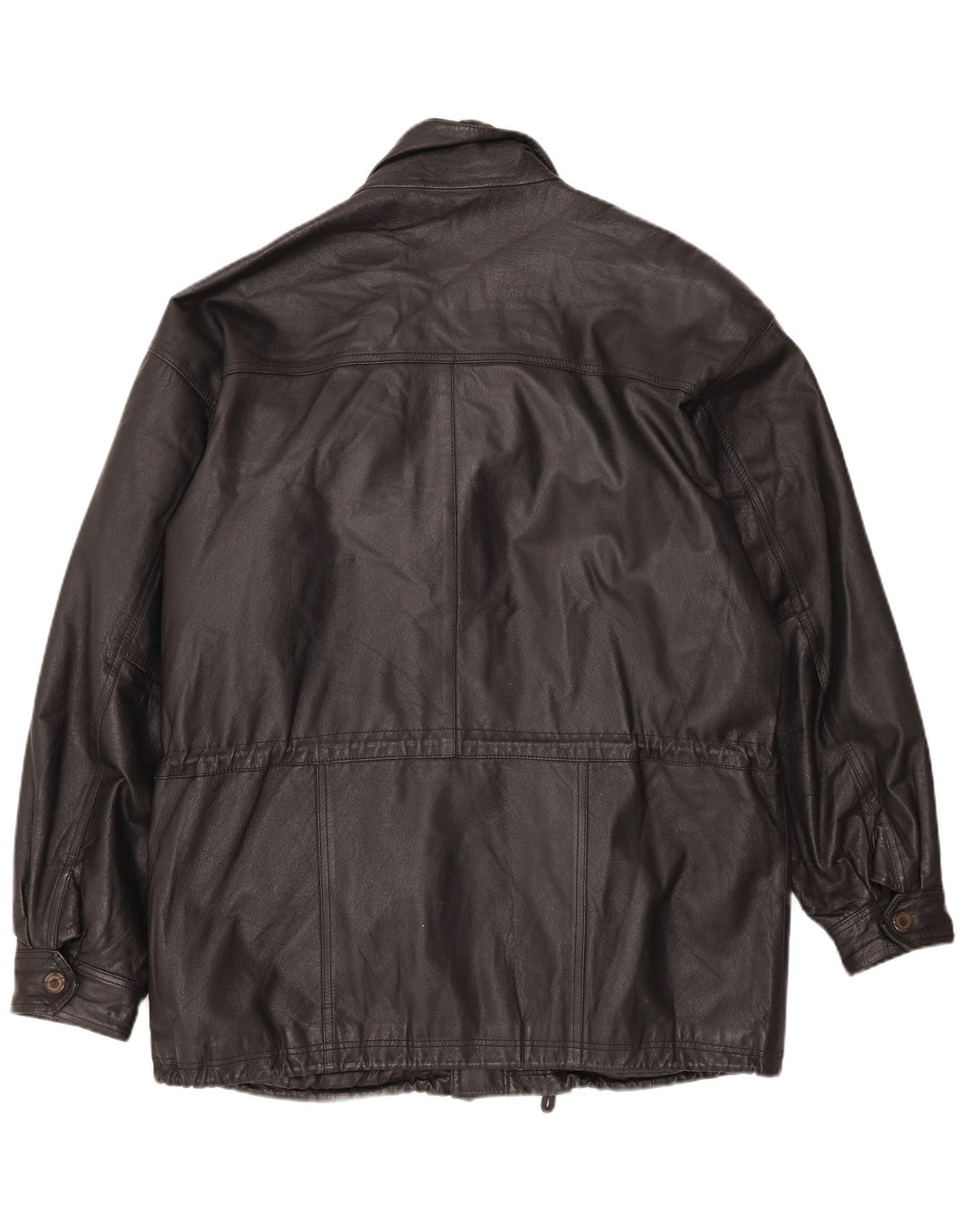 Giacca in pelle vintage da uomo UK 42 XL nera