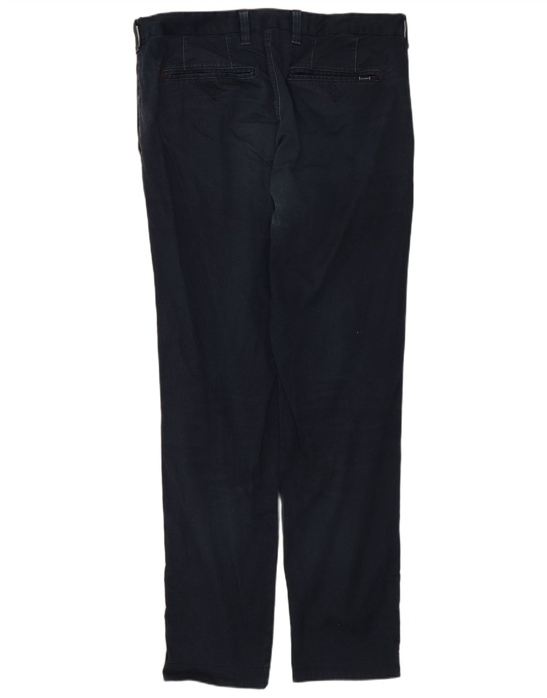 Pantaloni da abito slim da uomo Ted Baker W30 L29 in cotone blu navy