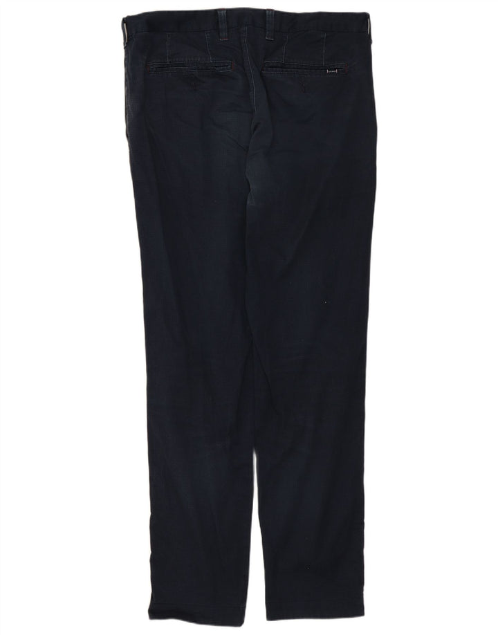 Pantaloni da abito slim da uomo Ted Baker W30 L29 in cotone blu navy