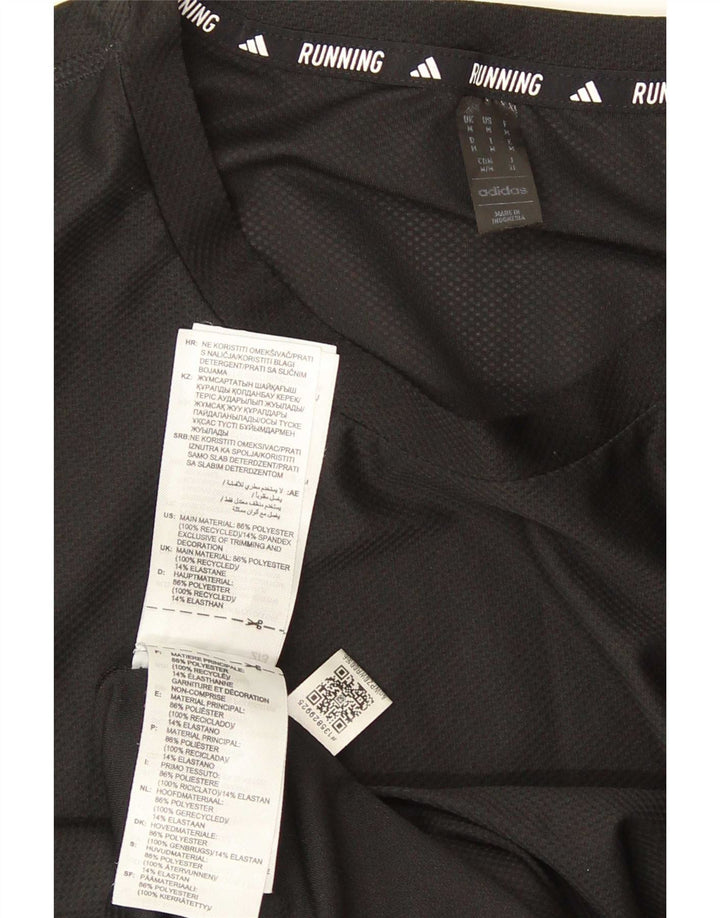 Adidas Herre T-Shirt Top Medium Sort Polyester