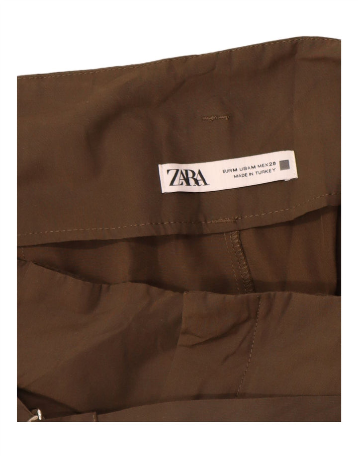 Zara Womens Pegged Cargo Trousers Medium W28 L26 Khaki Polyester