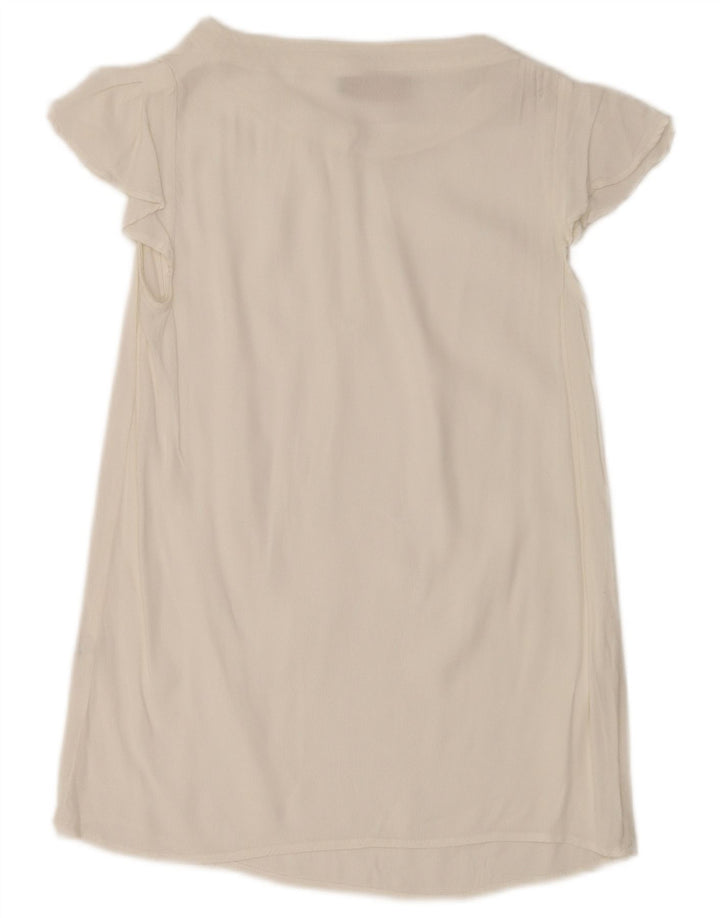 Trussardi Jeans Womens Longline Blouse Top IT 38 XS White