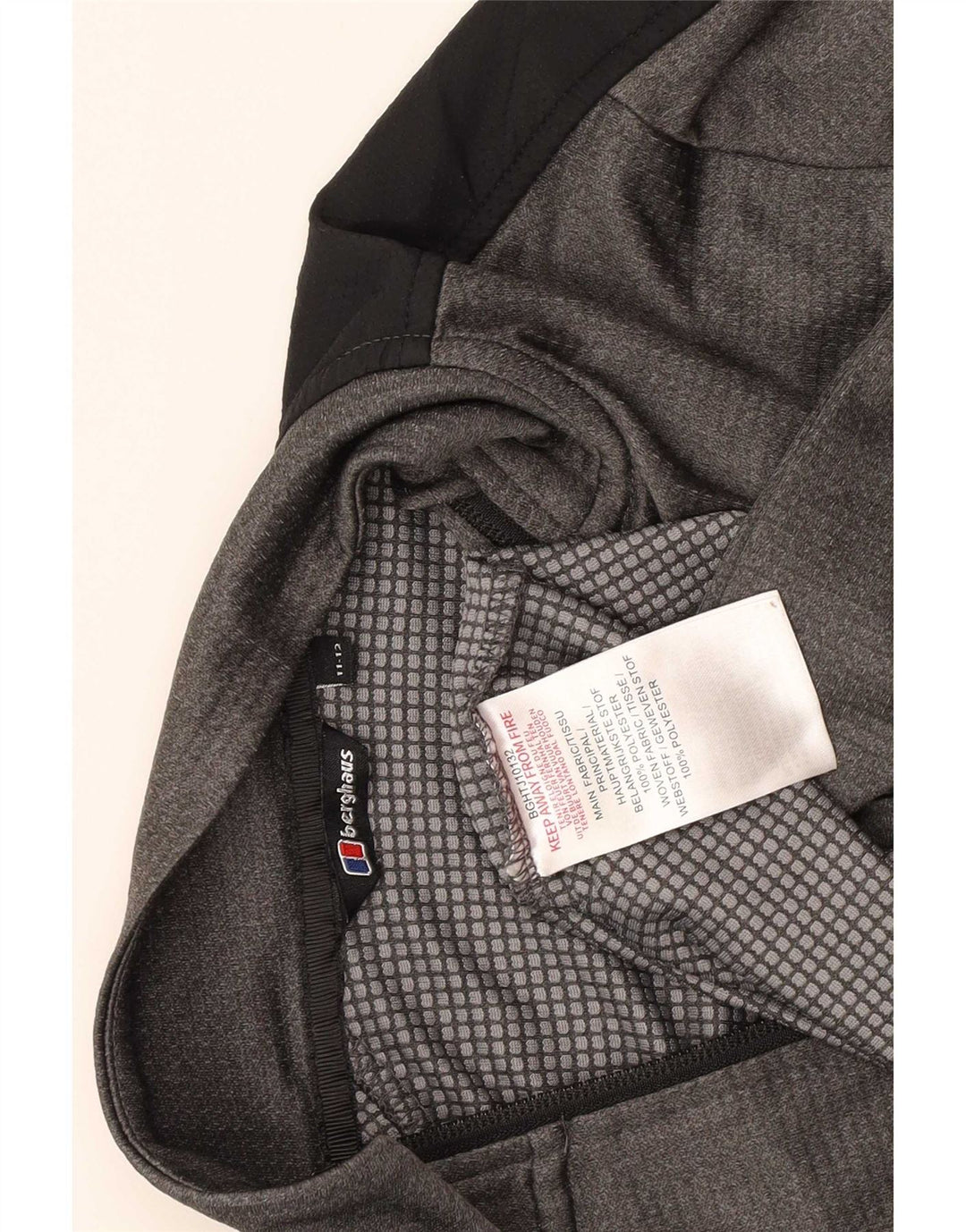 Berghaus Haut de survêtement à col zippé pour garçon 11-12 ans Gris Colorblock