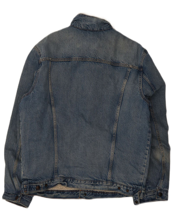 Giacca in denim Sherpa da uomo Levi's UK 40 grande cotone blu