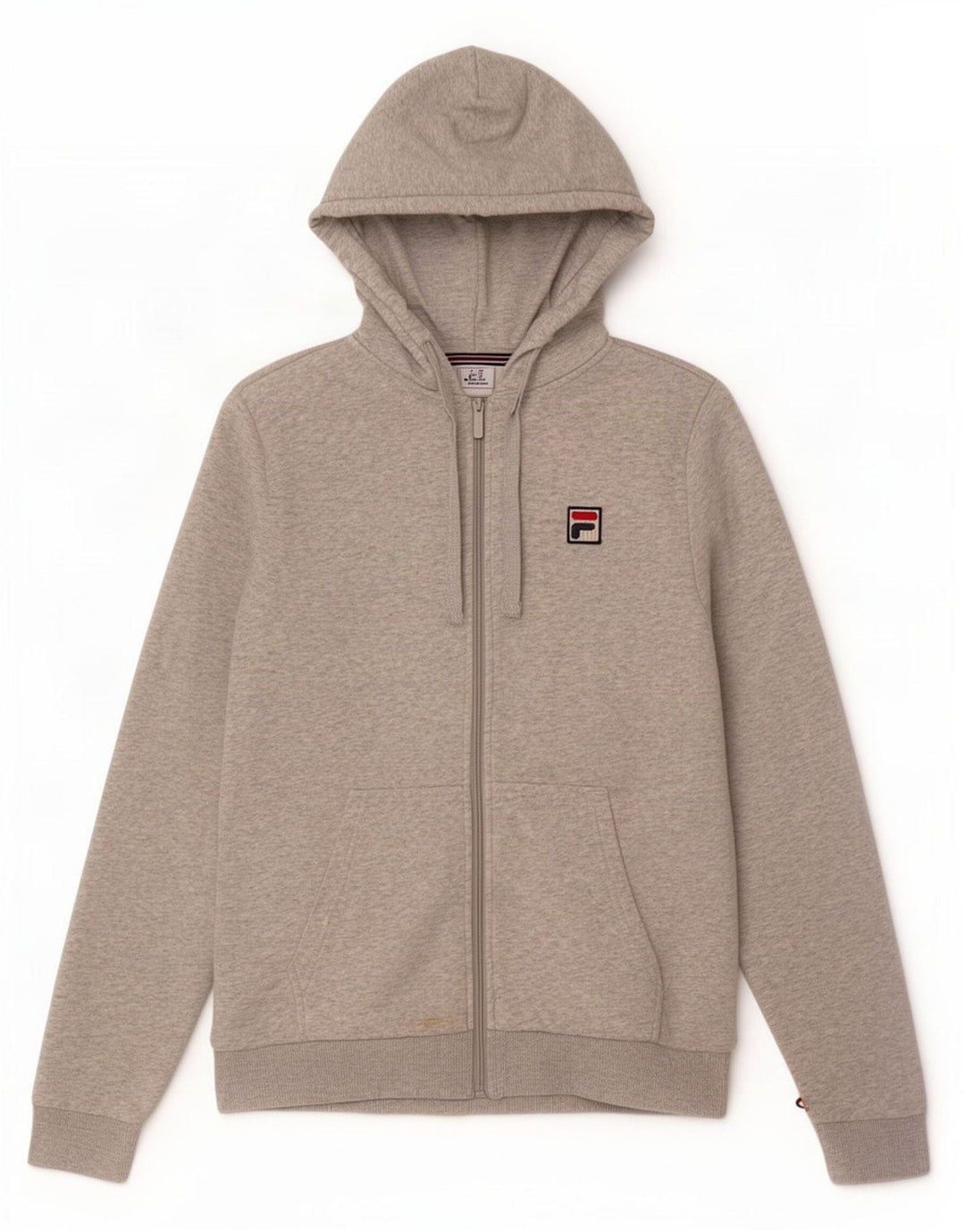 Fila Mens Zip Hoodie Sweater XS Grey Cotton