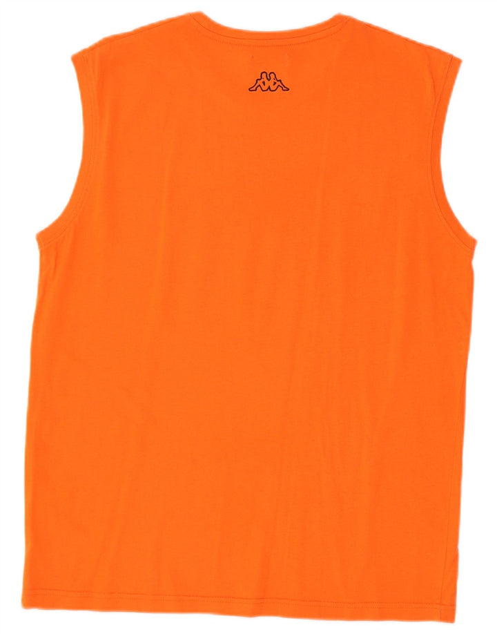 Kappa Débardeur Graphique Homme XL Orange Coton