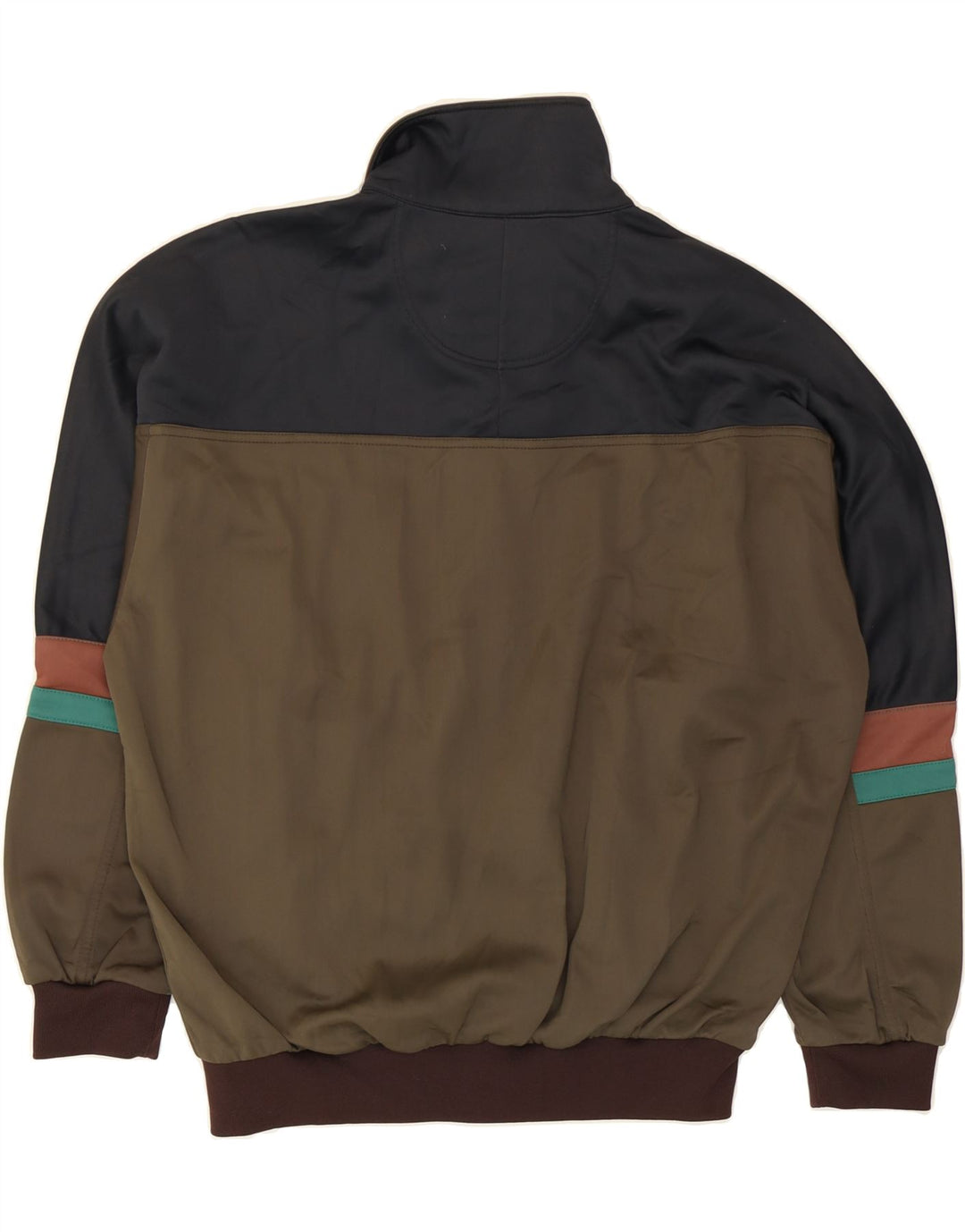 Giacca da tuta vintage ASICS da uomo IT 48 Colorblock verde medio