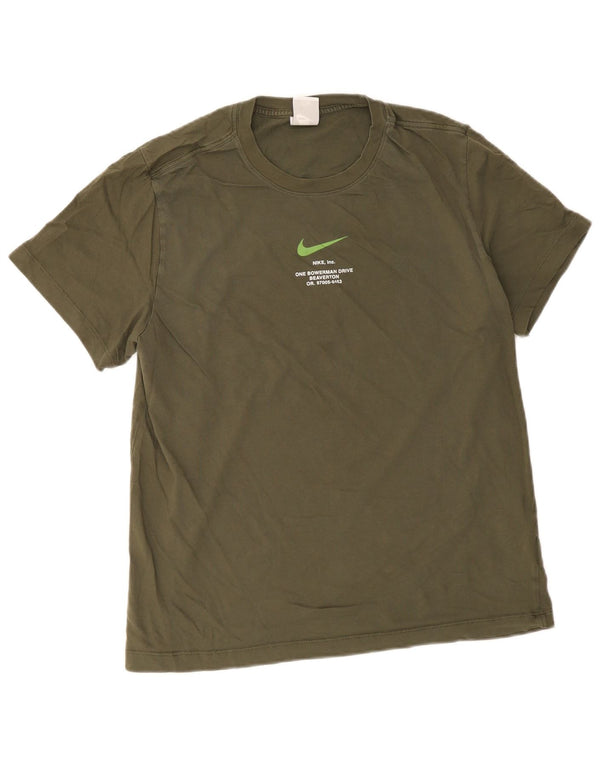 Nike Hommes Belgique 1992-1994 Home Graphic T-Shirt Top Large Kaki Coton