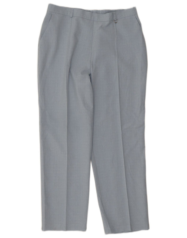Marks & Spencer Damen Chinohose UK 16 Large W32 L26 Blau kariert