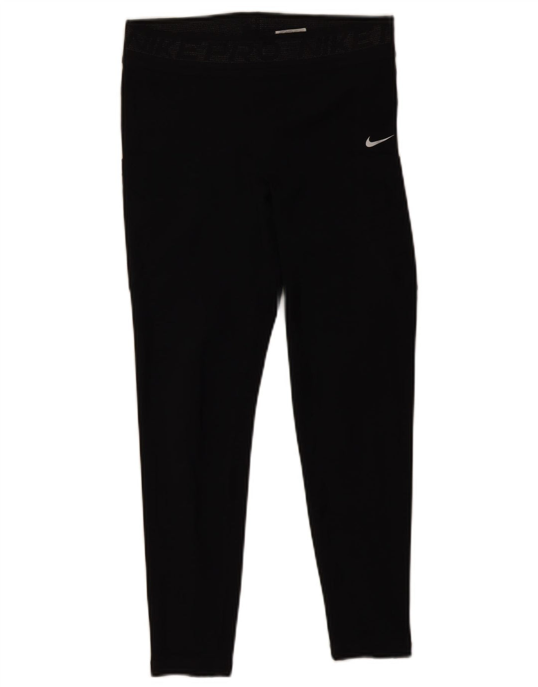 Nike Damen Crop Leggings UK 14 Mittelschwarzes Polyester