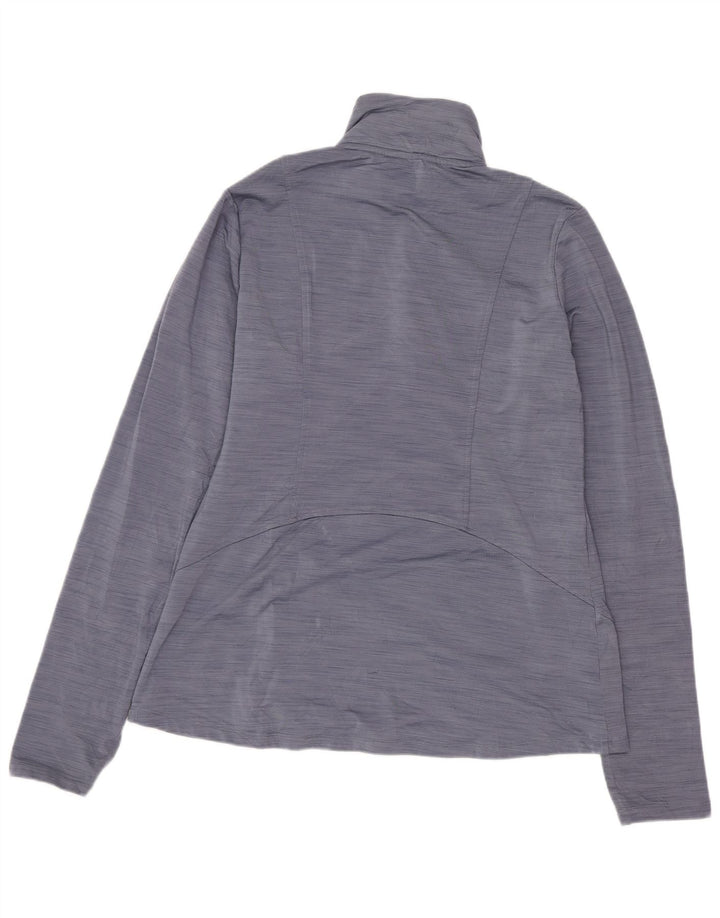 Eddie Bauer Top da donna con zip e collo a maniche lunghe UK 14 Medio Blu Navy