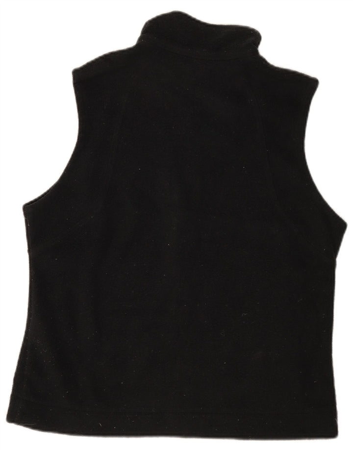COLUMBIA Womens Fleece Gilet UK 14 Medium Black Polyester