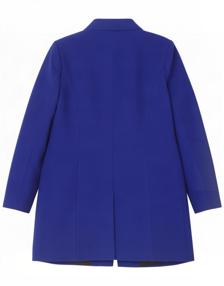 Marks & Spencer Womens Overcoat UK 16 Large Blue Polyester