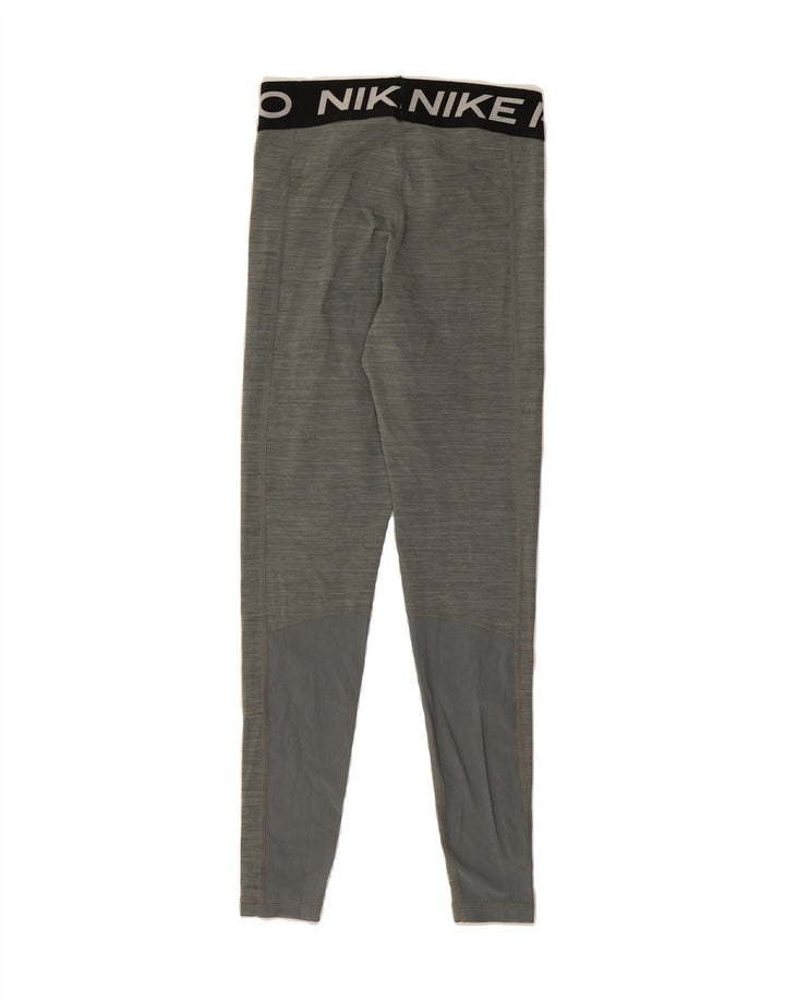 NIKE Womens Dri Fit Graphic Leggings UK 8 Small  Grey Polyester Vintage Nike and Second-Hand Nike from Messina Hembry 