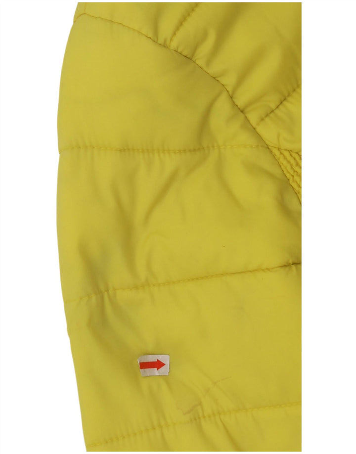 SUPERDRY Jachetă căptușită cu glugă pentru femei UK 14 Nailon galben mediu