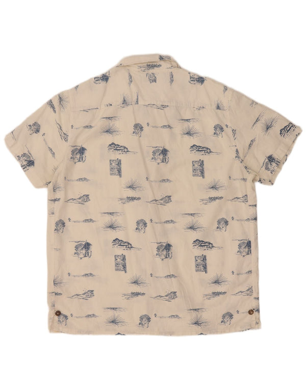 Lee Mens Abstract Pattern Regular Fit Shirt Large White Cotton