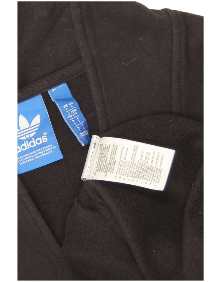 Giacca da ginnastica da uomo Adidas Large in cotone nero