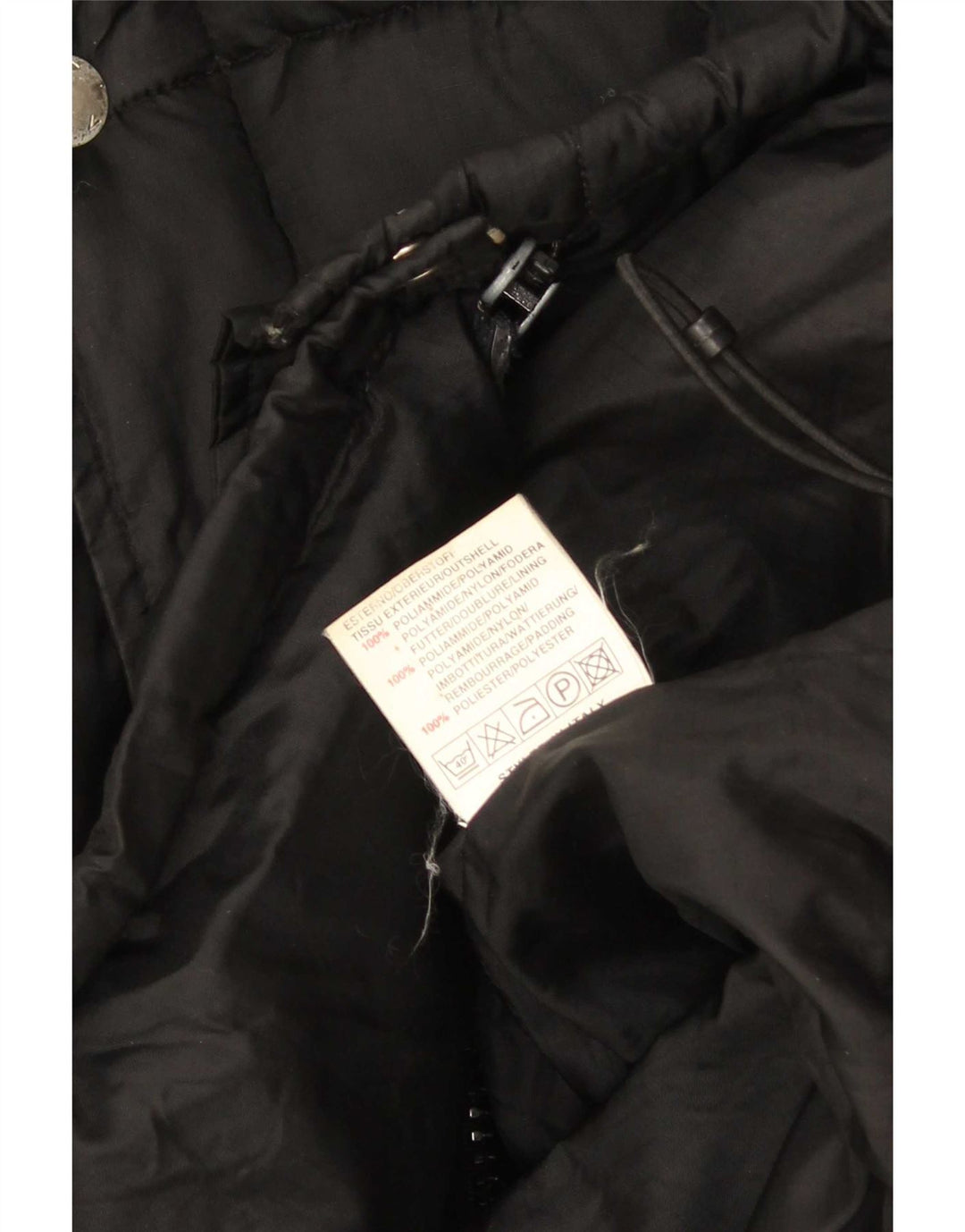 Energie Mens Graphic Hooded Padded Jacket UK 38 Medium Black Nylon