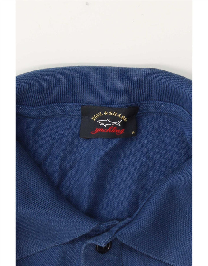 Paul & Shark Mens Yachting Long Sleeve Polo Shirt Medium Blue