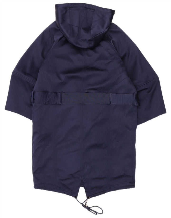 GUESS Womens Oversized Hooded Parka Jacket UK 12 Medium Navy Blue