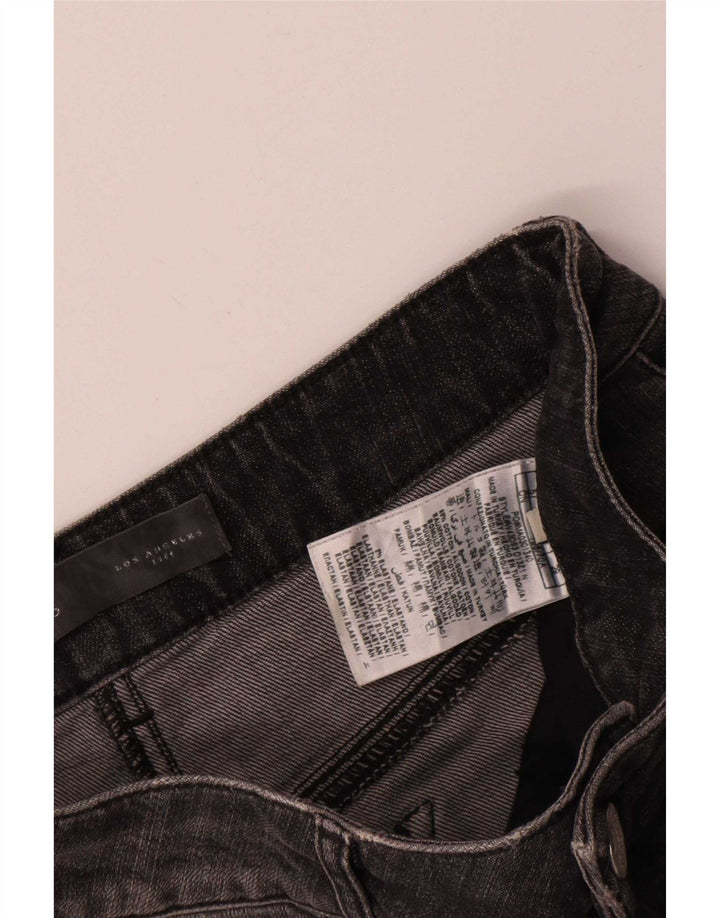 Guess Womens Distressed Denim Skirt W27 Small Grey Cotton