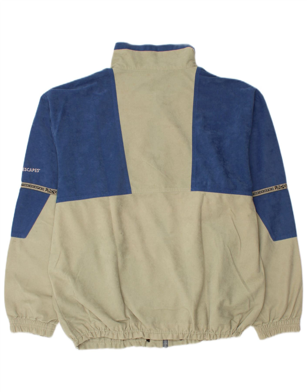 Great Escapes Mens Velour Full Tracksuit EU 52 Large Blue Colourblock