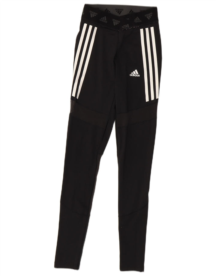 Adidas Womens Graphic Leggings UK 4/6 XS  Black Polyester