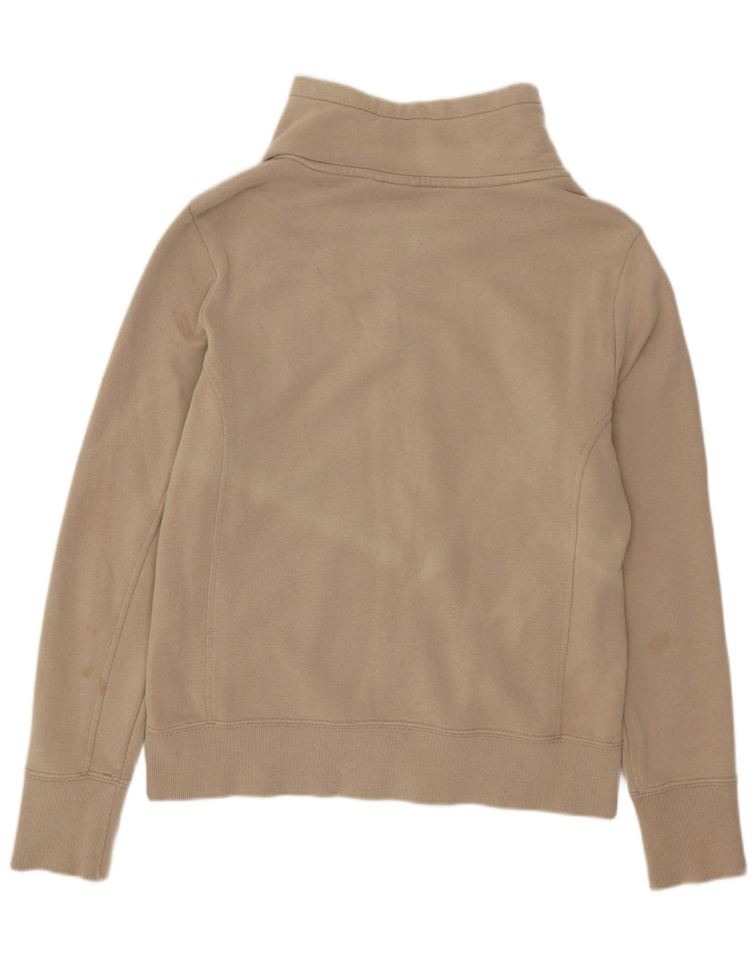 PUMA Womens Tracksuit Top Jacket UK 14 Medium Beige Cotton