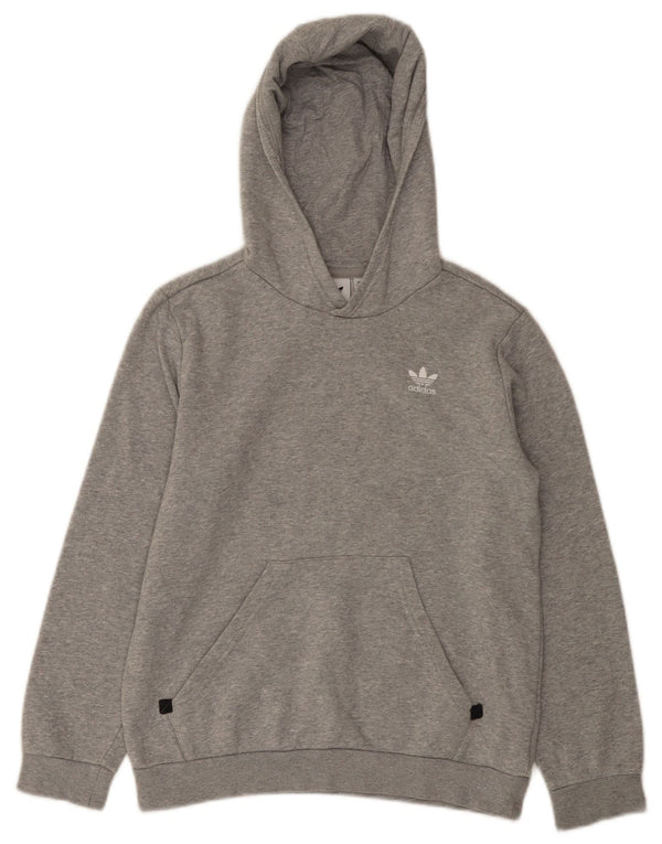 Adidas Jungen Kapuzenpullover, 11–12 Jahre, graue Baumwolle