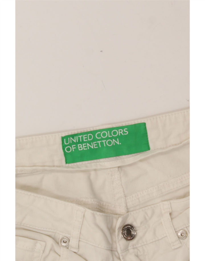 BENETTON Mens Denim Shorts W30 Medium  White Vintage Benetton and Second-Hand Benetton from Messina Hembry 